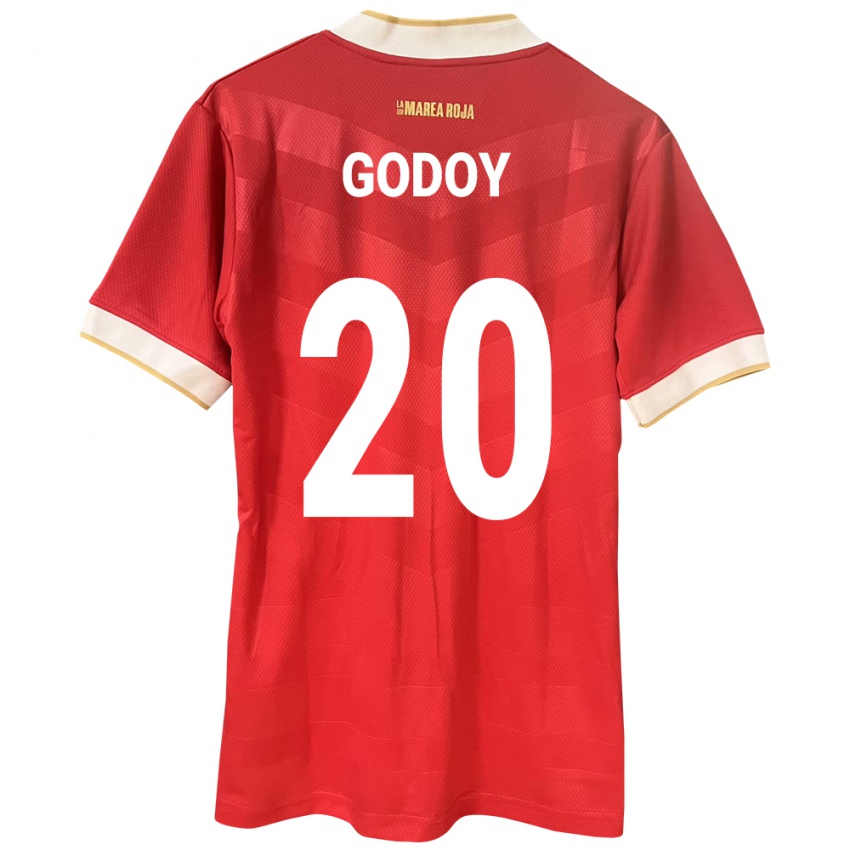 Kobiety Panama Aníbal Godoy #20 Czerwony Domowa Koszulka 24-26 Koszulki Klubowe