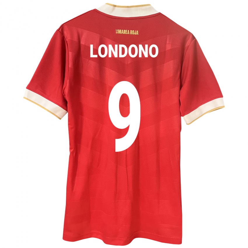 Kobiety Panama Azarias Londoño #9 Czerwony Domowa Koszulka 24-26 Koszulki Klubowe