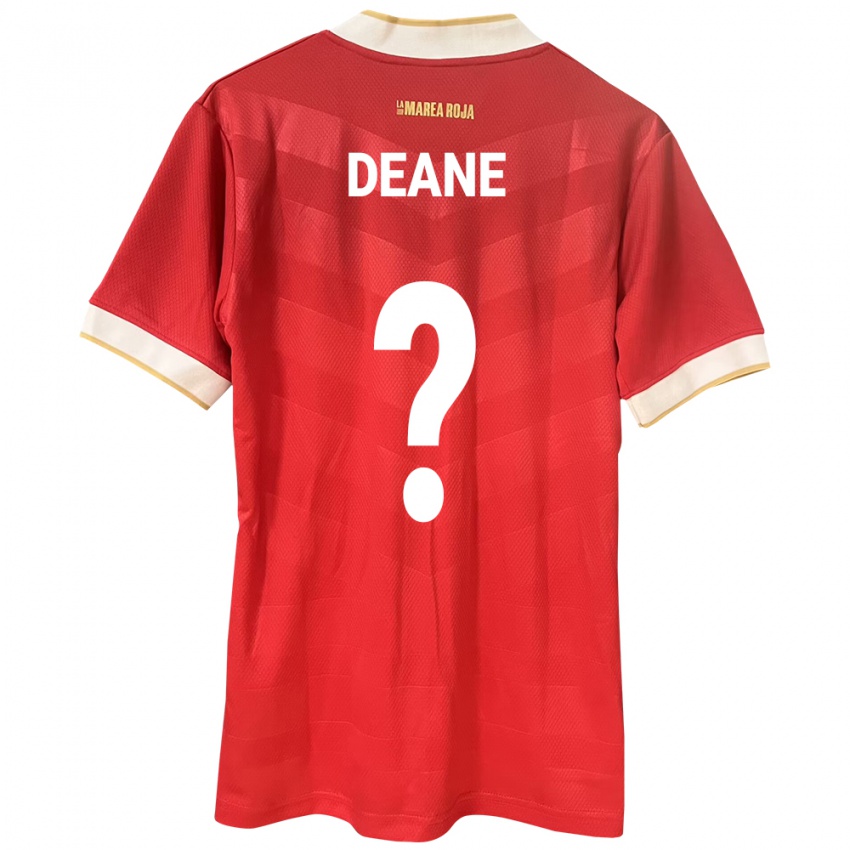 Kobiety Panama Sean Deane #0 Czerwony Domowa Koszulka 24-26 Koszulki Klubowe