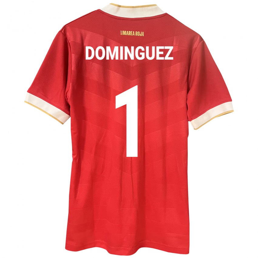 Kobiety Panama Valeska Domínguez #1 Czerwony Domowa Koszulka 24-26 Koszulki Klubowe