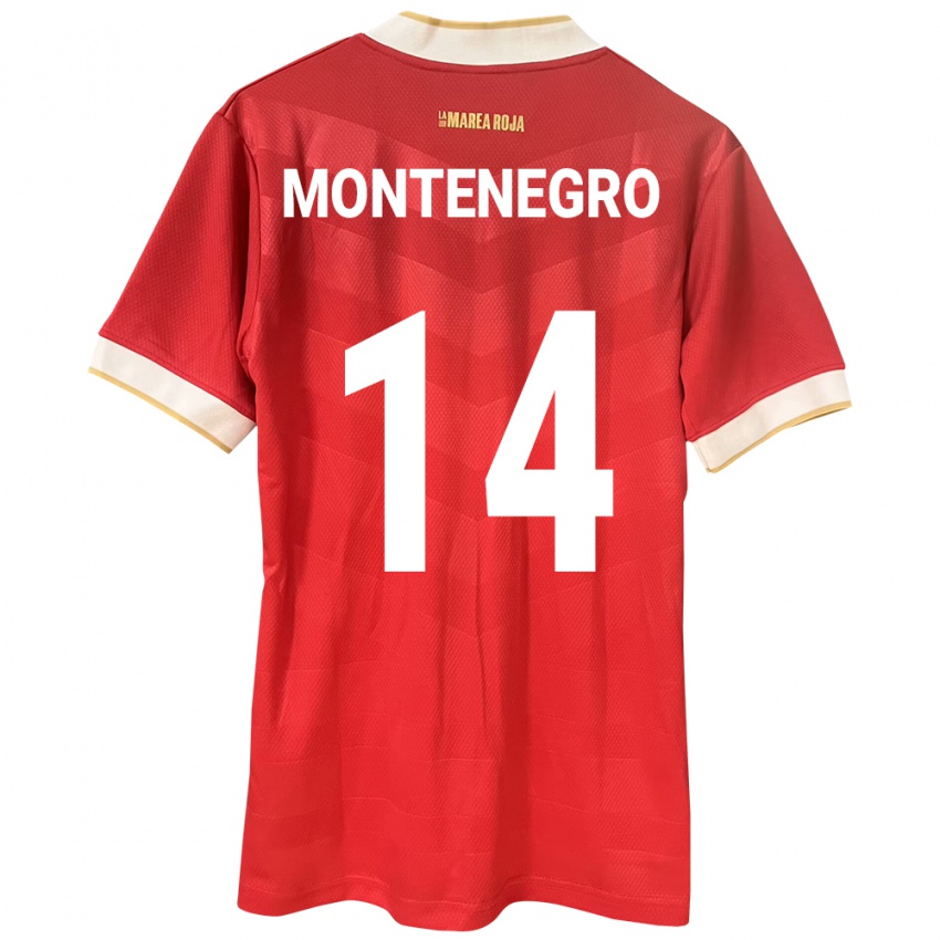 Kobiety Panama Carmen Montenegro #14 Czerwony Domowa Koszulka 24-26 Koszulki Klubowe