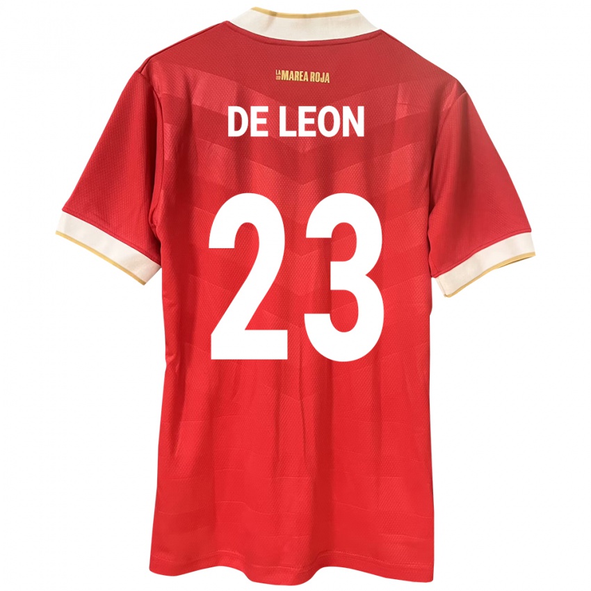 Kobiety Panama Yerenis De León #23 Czerwony Domowa Koszulka 24-26 Koszulki Klubowe