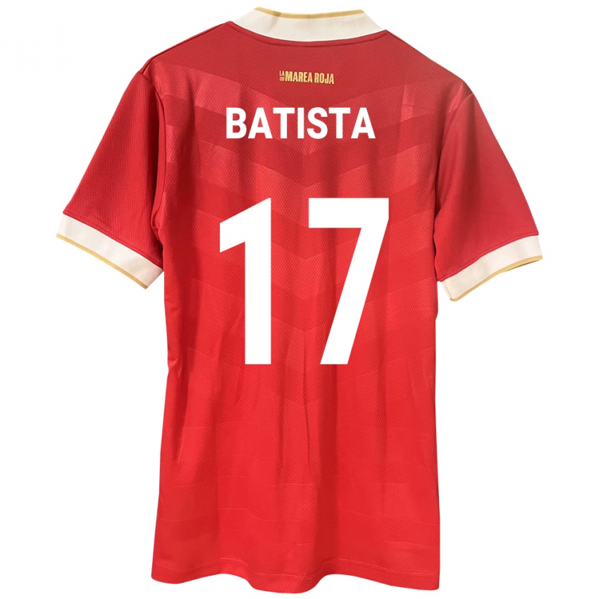 Kobiety Panama Laurie Batista #17 Czerwony Domowa Koszulka 24-26 Koszulki Klubowe
