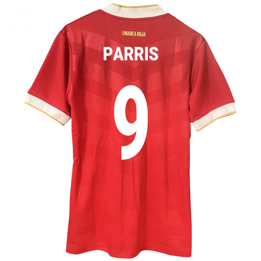 Kobiety Panama Katherine Parris #9 Czerwony Domowa Koszulka 24-26 Koszulki Klubowe