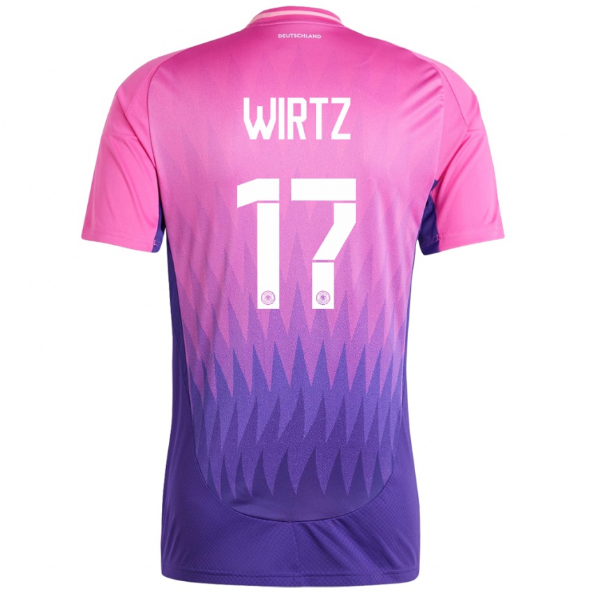 Kobiety Niemcy Florian Wirtz #17 Różowy Fiolet Wyjazdowa Koszulka 24-26 Koszulki Klubowe