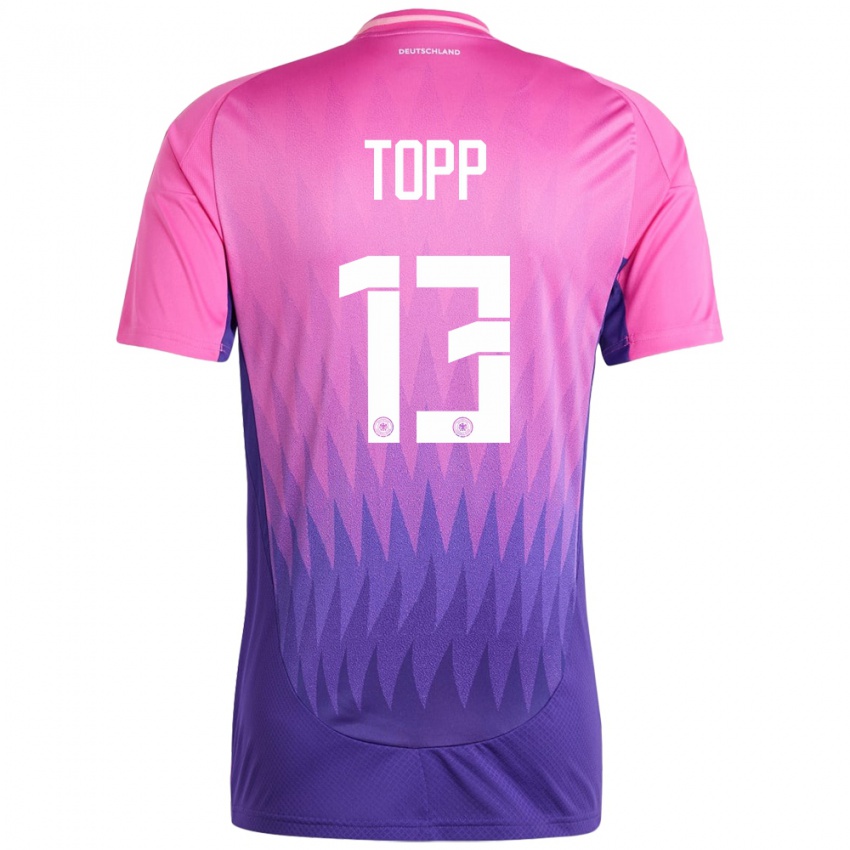Kobiety Niemcy Keke Topp #13 Różowy Fiolet Wyjazdowa Koszulka 24-26 Koszulki Klubowe