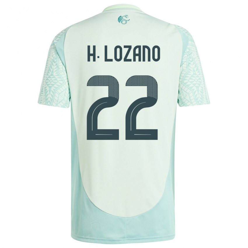 Kobiety Meksyk Hirving Lozano #22 Lniana Zieleń Wyjazdowa Koszulka 24-26 Koszulki Klubowe