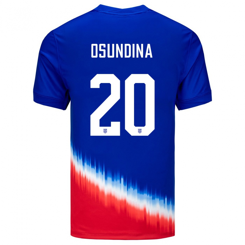 Kobiety Stany Zjednoczone Korede Osundina #20 Niebieski Wyjazdowa Koszulka 24-26 Koszulki Klubowe