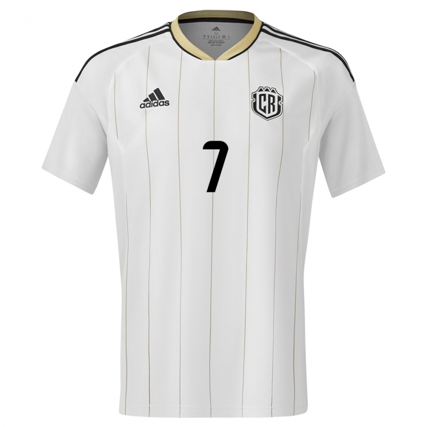 Kobiety Kostaryka Andrey Soto #7 Biały Wyjazdowa Koszulka 24-26 Koszulki Klubowe