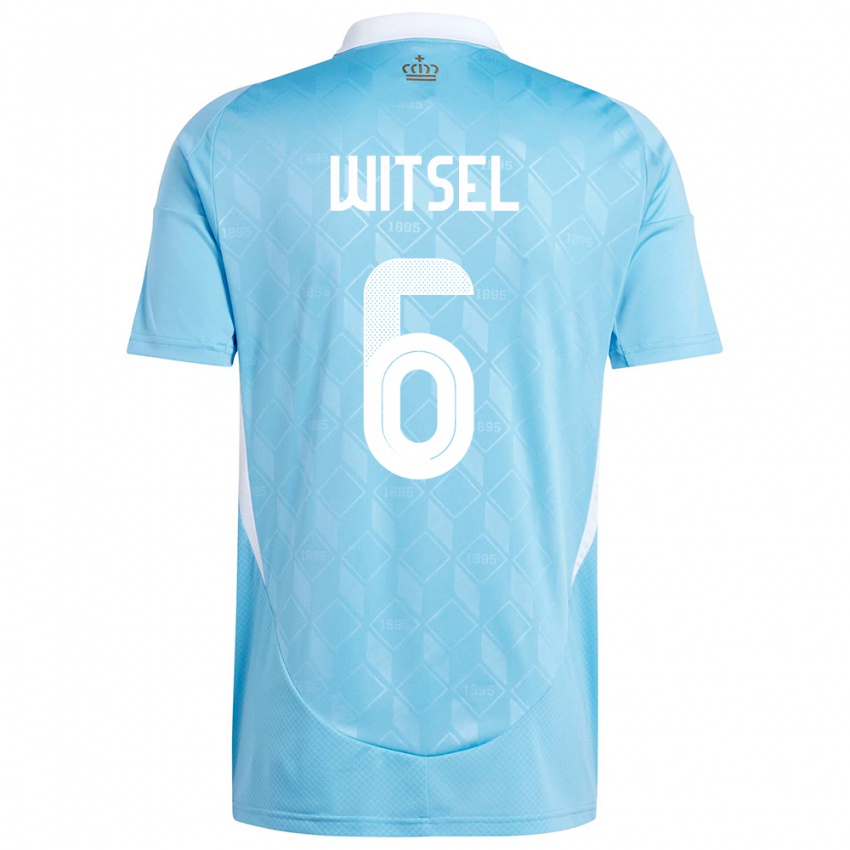 Kobiety Belgia Axel Witsel #6 Niebieski Wyjazdowa Koszulka 24-26 Koszulki Klubowe