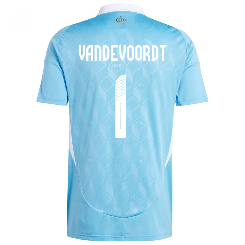 Kobiety Belgia Maarten Vandevoordt #1 Niebieski Wyjazdowa Koszulka 24-26 Koszulki Klubowe