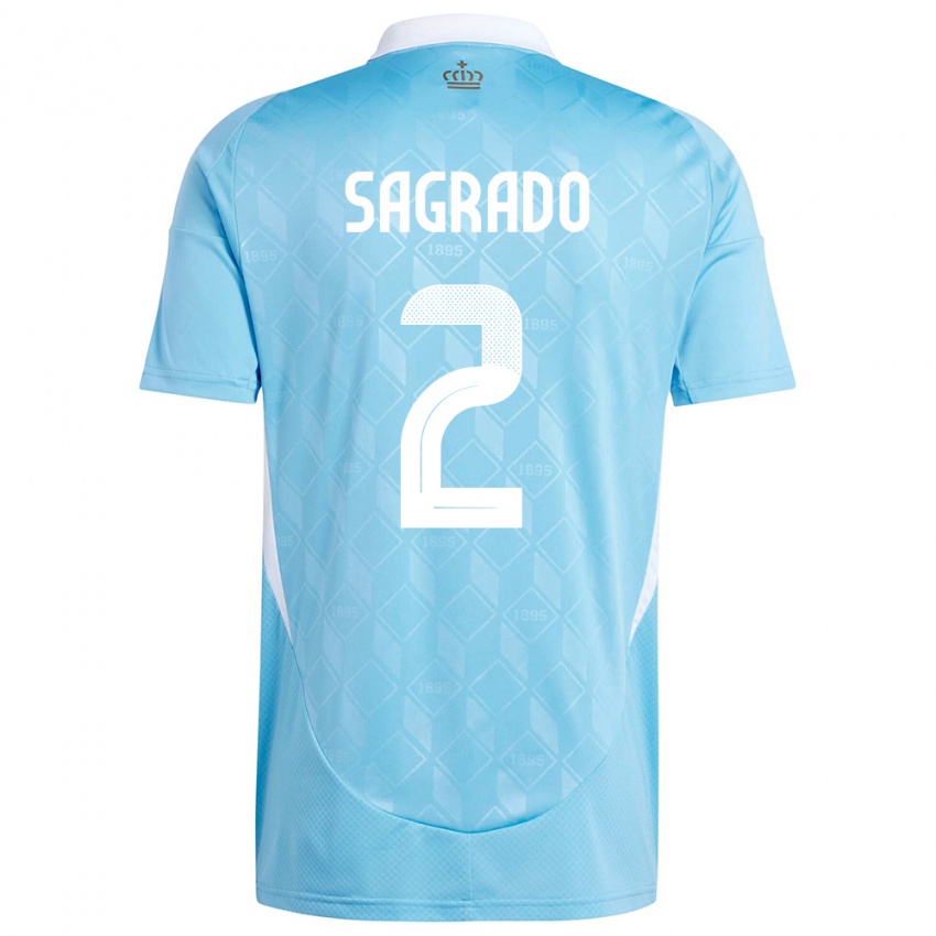 Kobiety Belgia Richie Sagrado #2 Niebieski Wyjazdowa Koszulka 24-26 Koszulki Klubowe