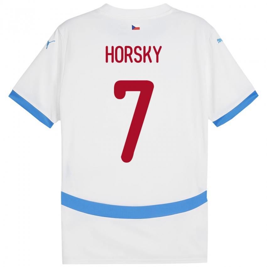 Kobiety Czechy Filip Horsky #7 Biały Wyjazdowa Koszulka 24-26 Koszulki Klubowe