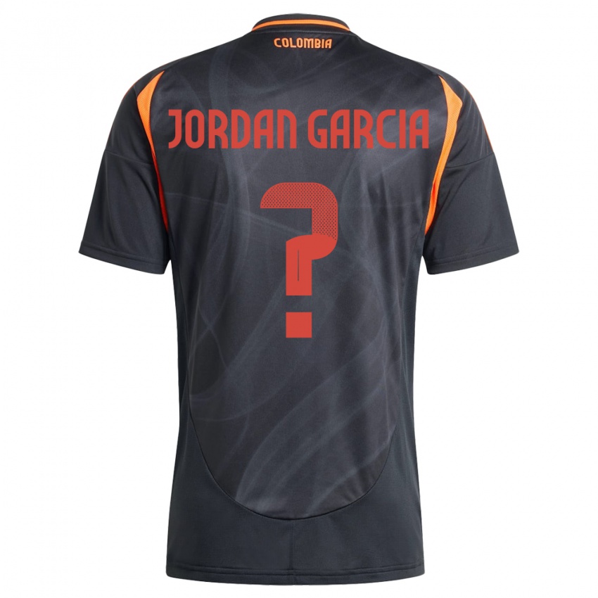 Kobiety Kolumbia Jordan García #0 Czarny Wyjazdowa Koszulka 24-26 Koszulki Klubowe
