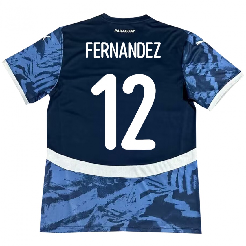 Kobiety Paragwaj Gatito Fernández #12 Niebieski Wyjazdowa Koszulka 24-26 Koszulki Klubowe