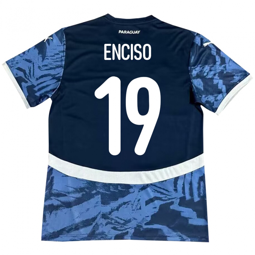 Kobiety Paragwaj Julio Enciso #19 Niebieski Wyjazdowa Koszulka 24-26 Koszulki Klubowe