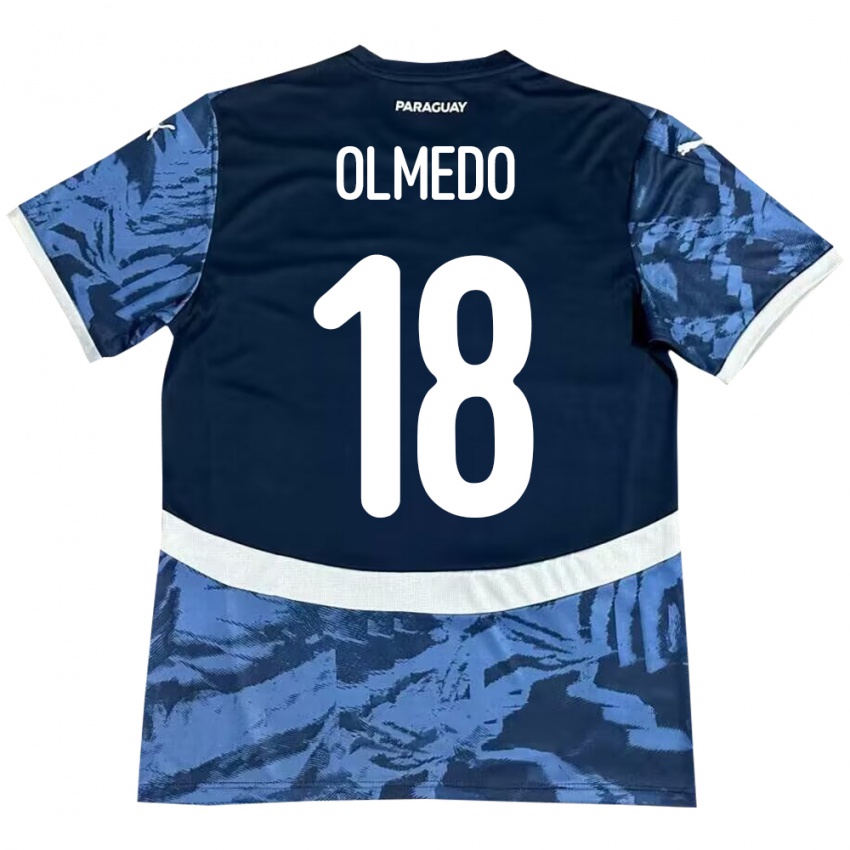 Kobiety Paragwaj Cesar Olmedo #18 Niebieski Wyjazdowa Koszulka 24-26 Koszulki Klubowe