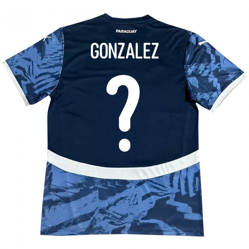 Kobiety Paragwaj Antonio González #0 Niebieski Wyjazdowa Koszulka 24-26 Koszulki Klubowe