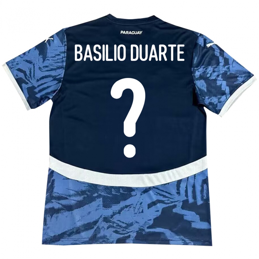 Kobiety Paragwaj Basilio Duarte #0 Niebieski Wyjazdowa Koszulka 24-26 Koszulki Klubowe
