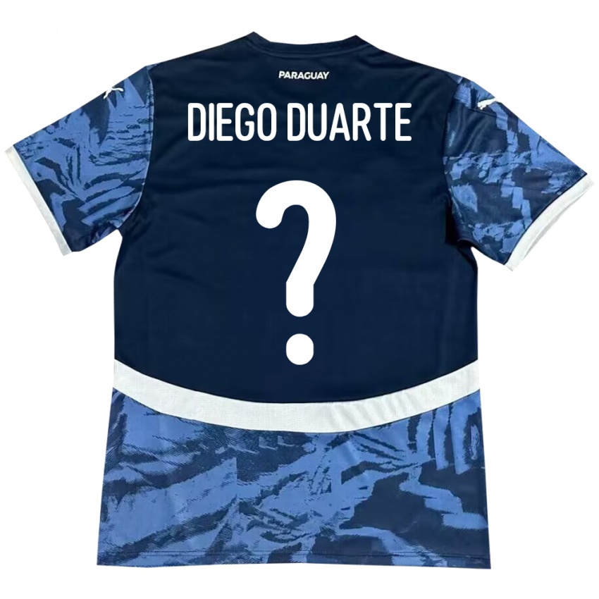 Kobiety Paragwaj Diego Duarte #0 Niebieski Wyjazdowa Koszulka 24-26 Koszulki Klubowe