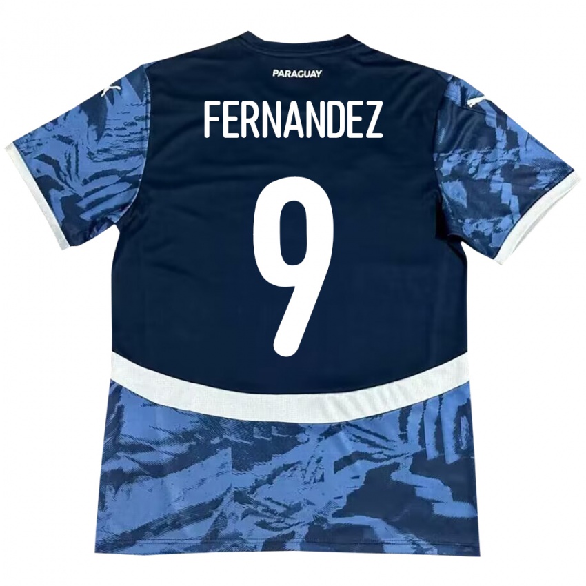 Kobiety Paragwaj David Fernández #9 Niebieski Wyjazdowa Koszulka 24-26 Koszulki Klubowe