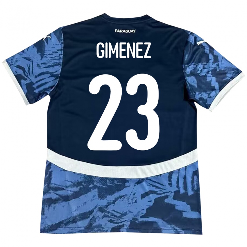 Kobiety Paragwaj Miguel Giménez #23 Niebieski Wyjazdowa Koszulka 24-26 Koszulki Klubowe