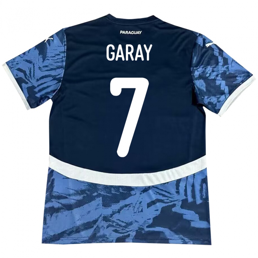Kobiety Paragwaj Griselda Garay #7 Niebieski Wyjazdowa Koszulka 24-26 Koszulki Klubowe