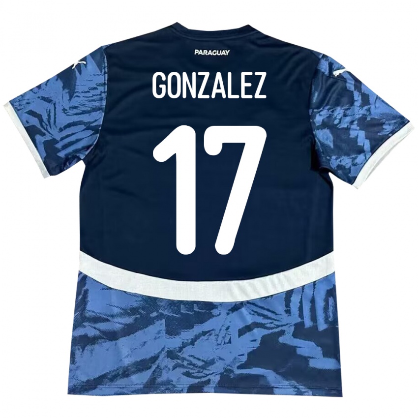 Kobiety Paragwaj Lourdes González #17 Niebieski Wyjazdowa Koszulka 24-26 Koszulki Klubowe