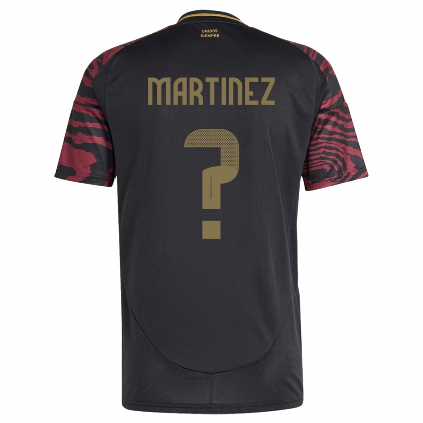 Kobiety Peru Juan Martínez #0 Czarny Wyjazdowa Koszulka 24-26 Koszulki Klubowe