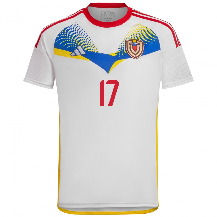 Kobiety Wenezuela Óscar Conde #17 Biały Wyjazdowa Koszulka 24-26 Koszulki Klubowe