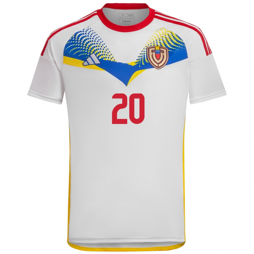 Kobiety Wenezuela Rómulo Otero #20 Biały Wyjazdowa Koszulka 24-26 Koszulki Klubowe