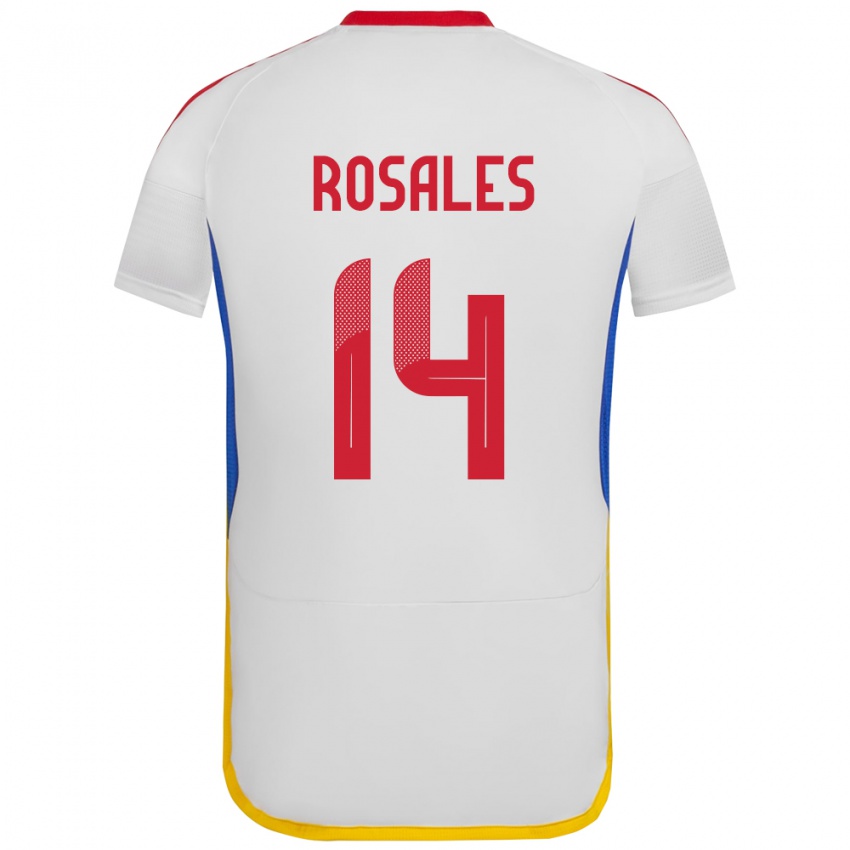 Kobiety Wenezuela Roberto Rosales #14 Biały Wyjazdowa Koszulka 24-26 Koszulki Klubowe