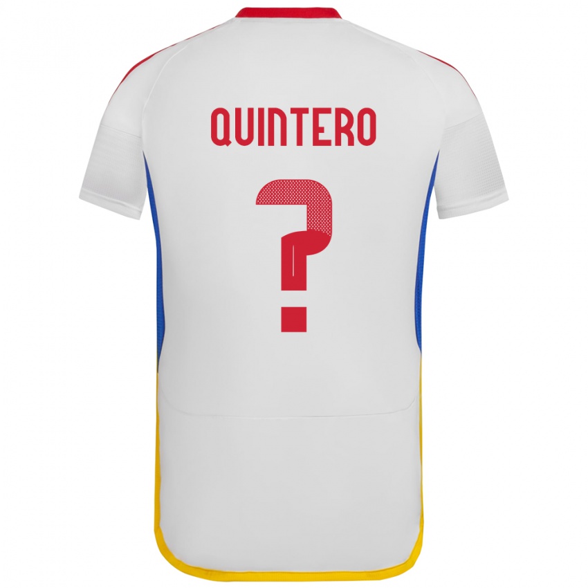 Kobiety Wenezuela Teo Quintero #0 Biały Wyjazdowa Koszulka 24-26 Koszulki Klubowe