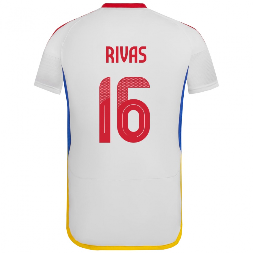 Kobiety Wenezuela Renne Rivas #16 Biały Wyjazdowa Koszulka 24-26 Koszulki Klubowe