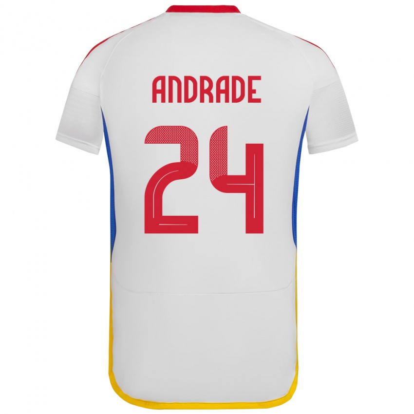 Kobiety Wenezuela Kervin Andrade #24 Biały Wyjazdowa Koszulka 24-26 Koszulki Klubowe