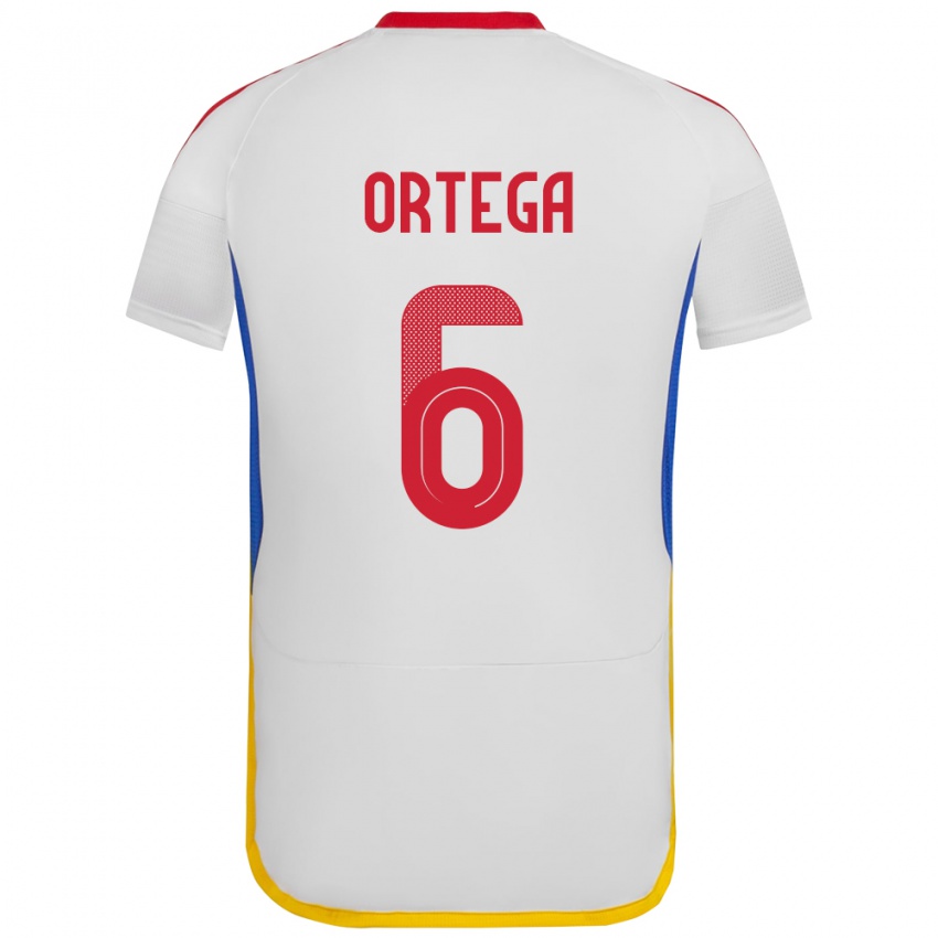 Kobiety Wenezuela Bryant Ortega #6 Biały Wyjazdowa Koszulka 24-26 Koszulki Klubowe