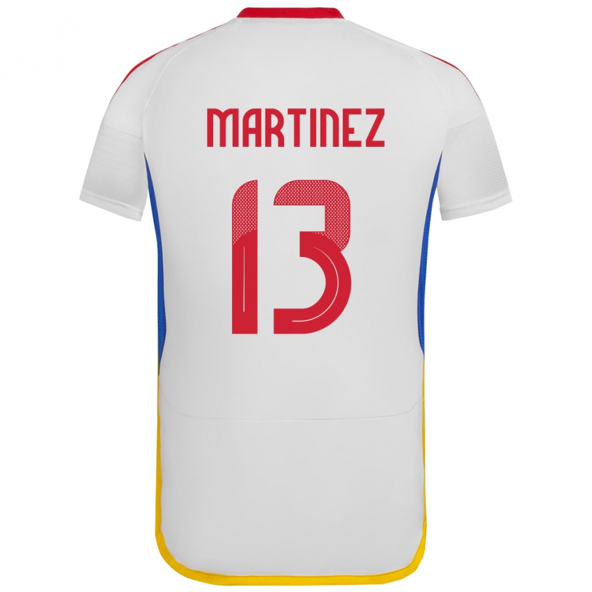 Kobiety Wenezuela José Martínez #13 Biały Wyjazdowa Koszulka 24-26 Koszulki Klubowe