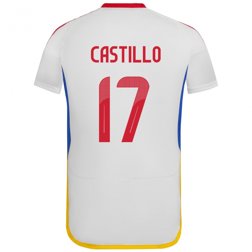 Kobiety Wenezuela Edson Castillo #17 Biały Wyjazdowa Koszulka 24-26 Koszulki Klubowe