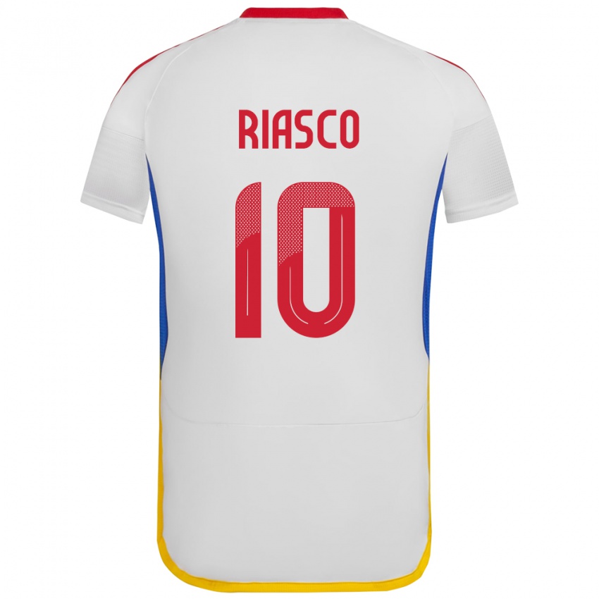 Kobiety Wenezuela José Riasco #10 Biały Wyjazdowa Koszulka 24-26 Koszulki Klubowe