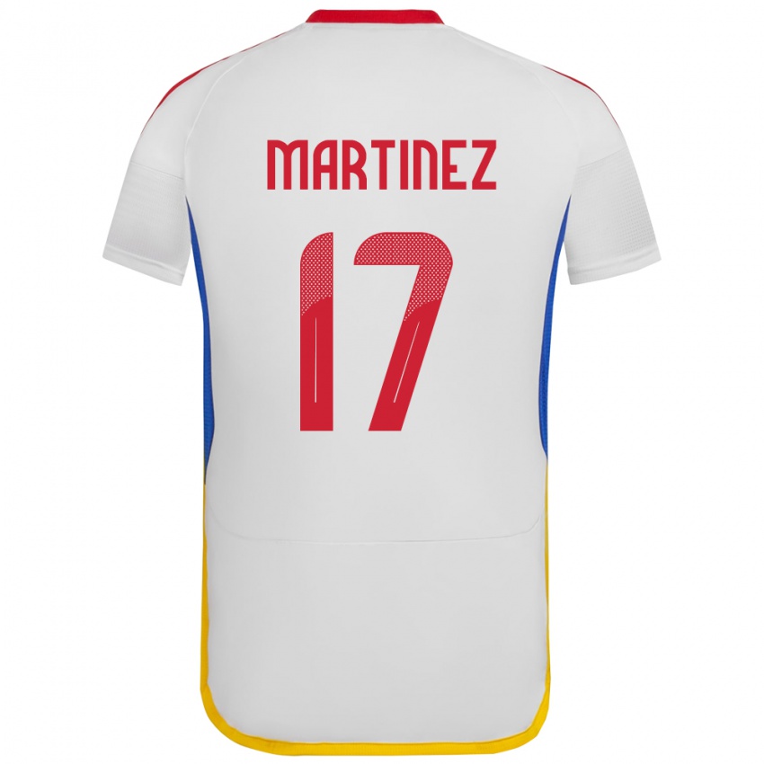 Kobiety Wenezuela David Martínez #17 Biały Wyjazdowa Koszulka 24-26 Koszulki Klubowe