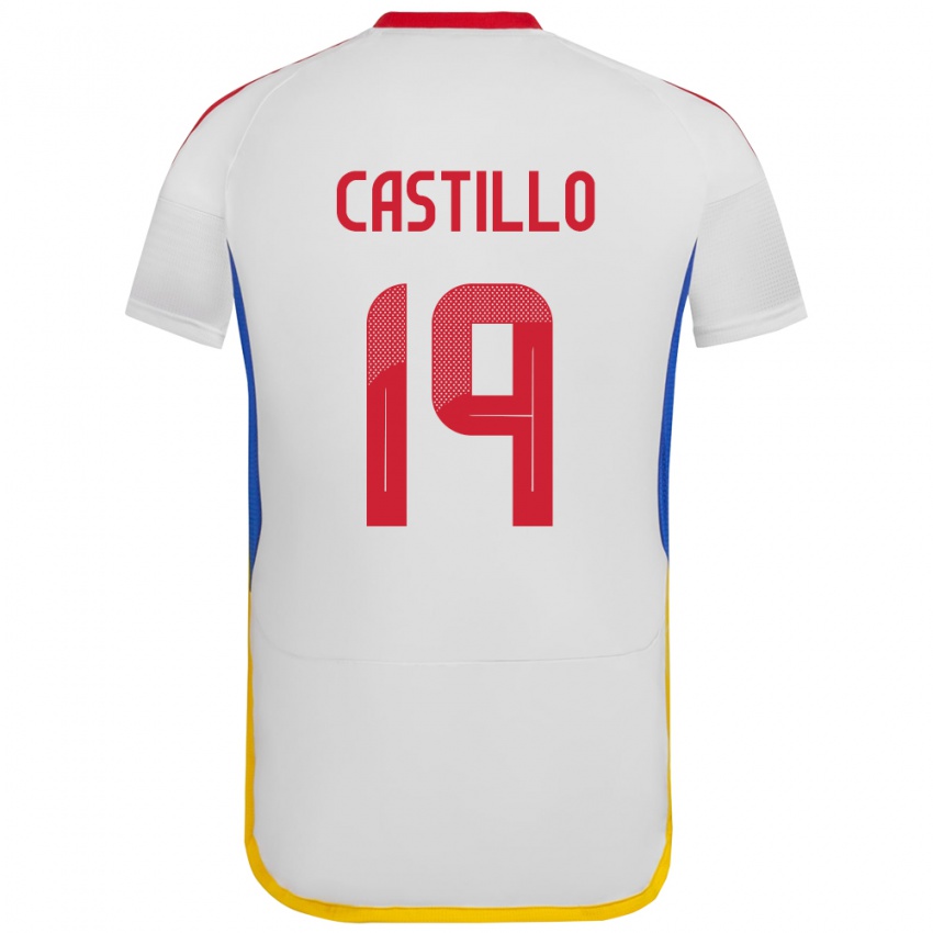 Kobiety Wenezuela Bryan Castillo #19 Biały Wyjazdowa Koszulka 24-26 Koszulki Klubowe