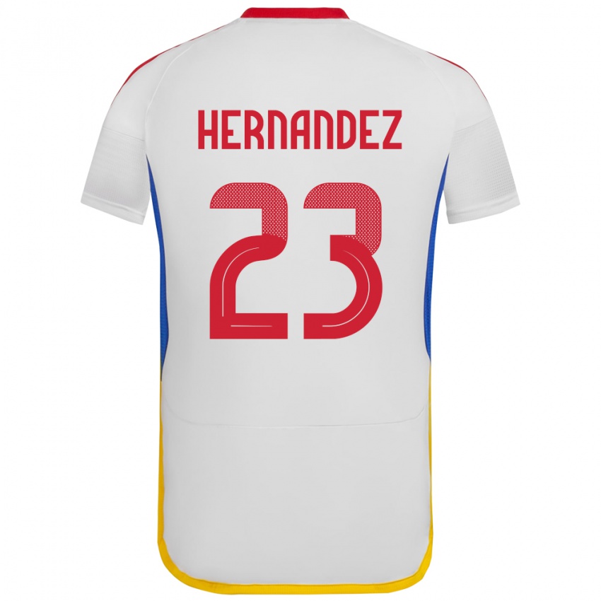 Kobiety Wenezuela Luifer Hernández #23 Biały Wyjazdowa Koszulka 24-26 Koszulki Klubowe