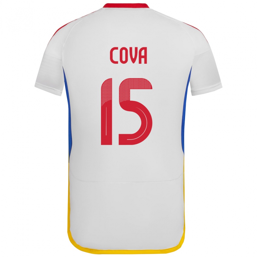 Kobiety Wenezuela Adrián Cova #15 Biały Wyjazdowa Koszulka 24-26 Koszulki Klubowe
