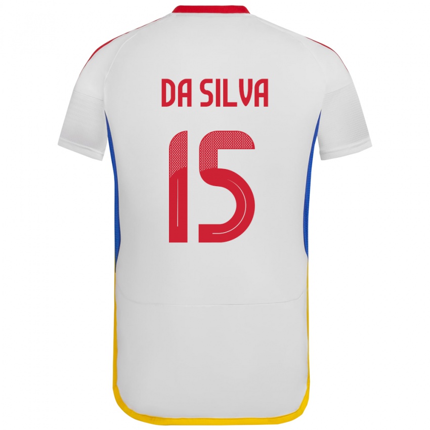 Kobiety Wenezuela Cesar Da Silva #15 Biały Wyjazdowa Koszulka 24-26 Koszulki Klubowe