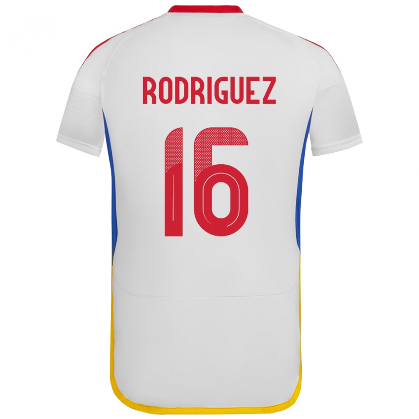 Kobiety Wenezuela Arianna Rodríguez #16 Biały Wyjazdowa Koszulka 24-26 Koszulki Klubowe
