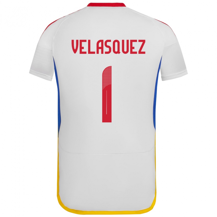 Kobiety Wenezuela Yessica Velásquez #1 Biały Wyjazdowa Koszulka 24-26 Koszulki Klubowe