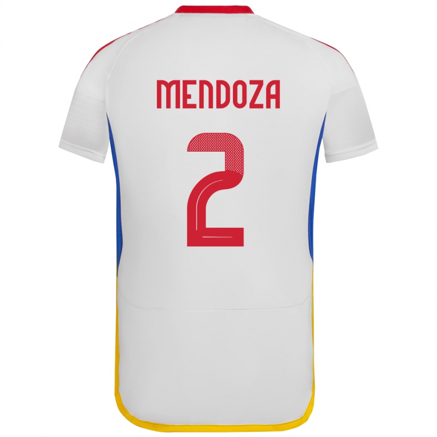 Kobiety Wenezuela Rafanny Mendoza #2 Biały Wyjazdowa Koszulka 24-26 Koszulki Klubowe