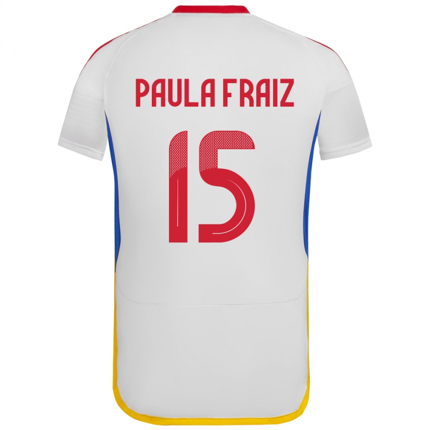 Kobiety Wenezuela Ana Paula Fraiz #15 Biały Wyjazdowa Koszulka 24-26 Koszulki Klubowe
