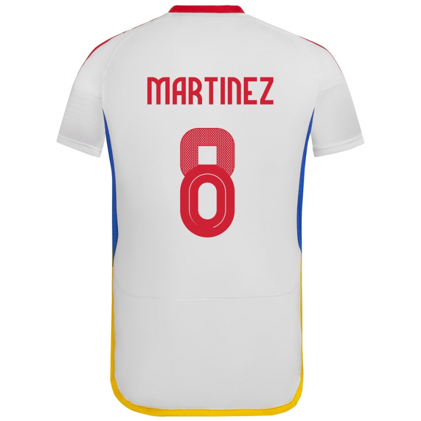 Kobiety Wenezuela Bárbara Martínez #8 Biały Wyjazdowa Koszulka 24-26 Koszulki Klubowe