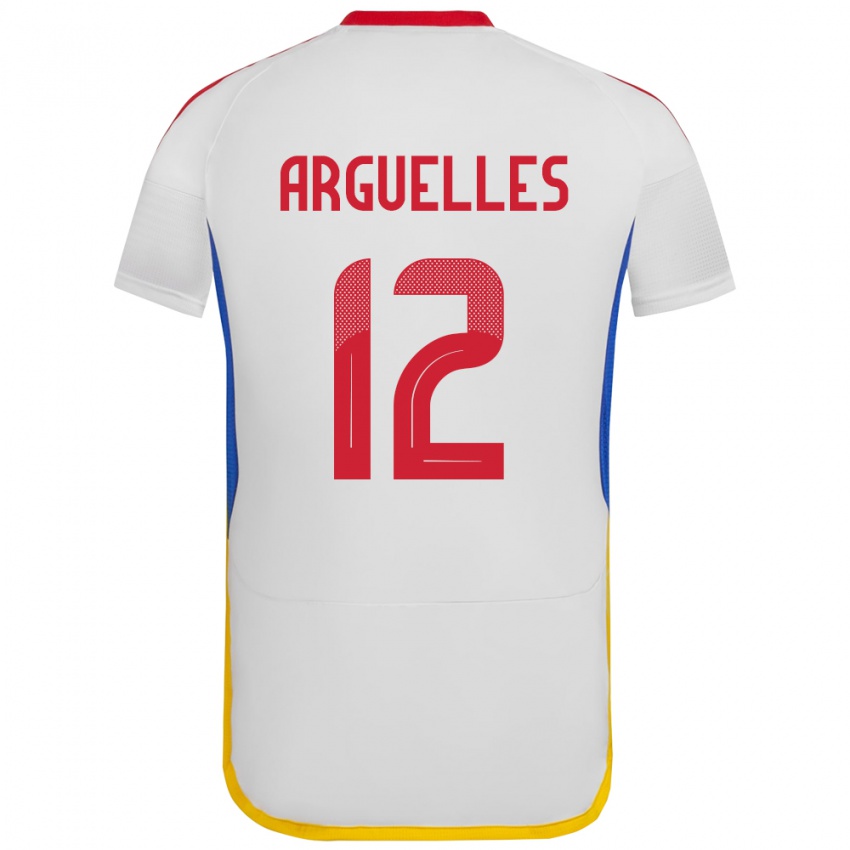 Kobiety Wenezuela Wilmary Argüelles #12 Biały Wyjazdowa Koszulka 24-26 Koszulki Klubowe